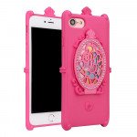 Wholesale iPhone 7 Rose Diamond Mirror Case (Hot Pink)